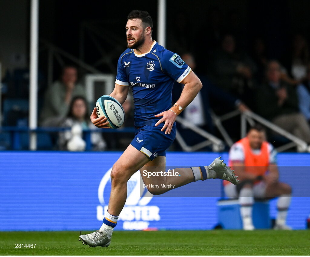 11 May 2024; Robbie Henshaw of Leinster during the United Rugby Championship match between Leinster and Ospreys at the RDS Arena in Dublin. Photo by Harry Murphy/Sportsfile