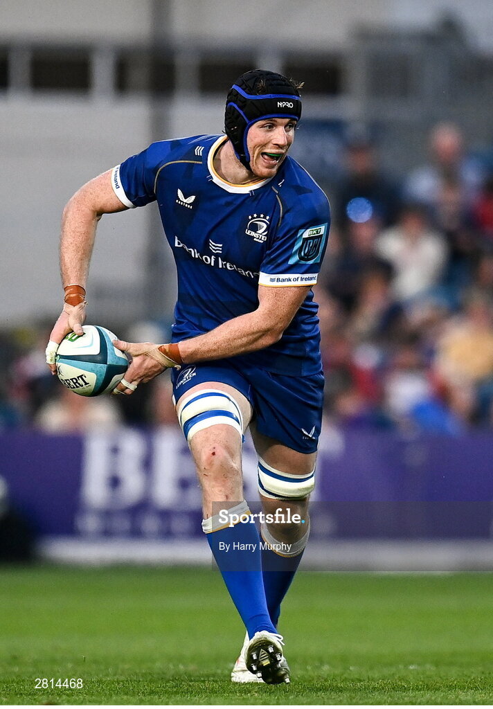 11 May 2024; Ryan Baird of Leinster during the United Rugby Championship match between Leinster and Ospreys at the RDS Arena in Dublin. Photo by Harry Murphy/Sportsfile