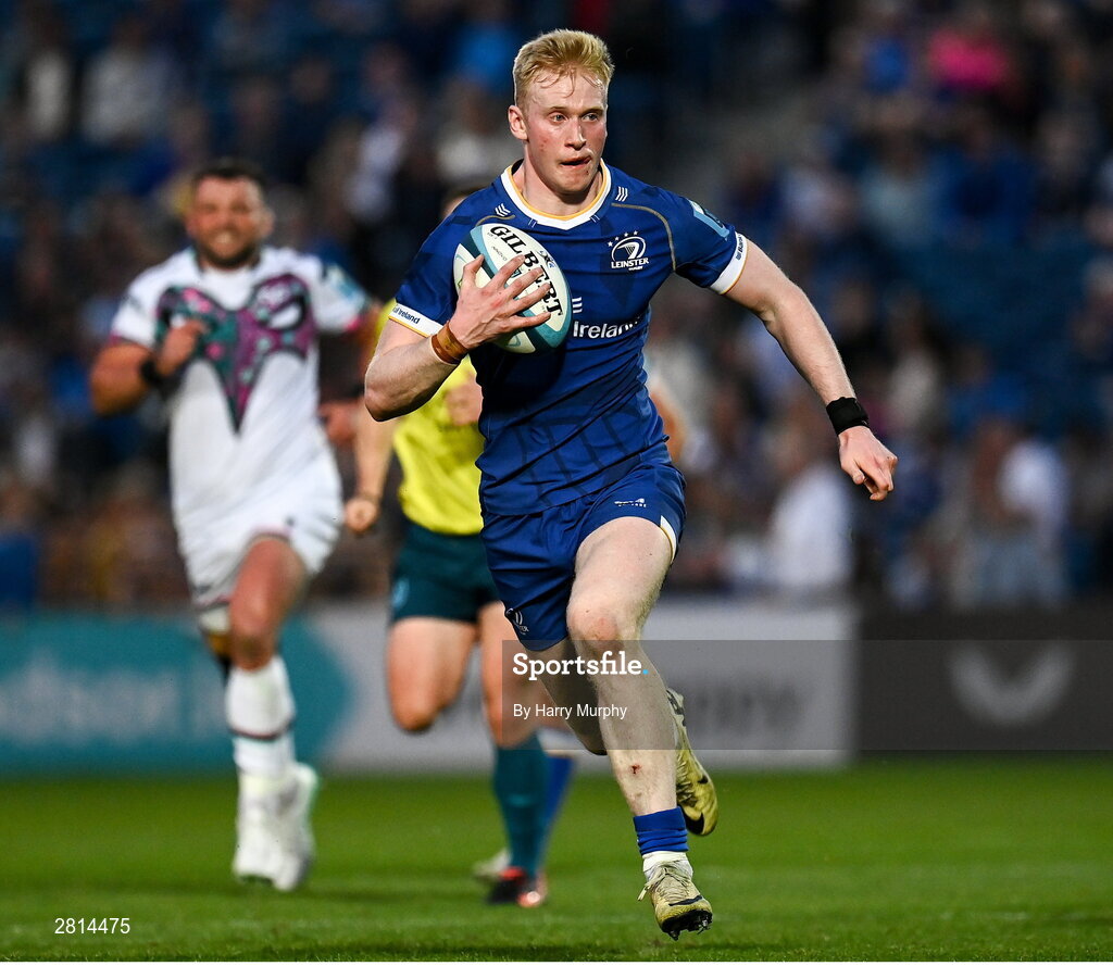 11 May 2024; Jamie Osborne of Leinster during the United Rugby Championship match between Leinster and Ospreys at the RDS Arena in Dublin. Photo by Harry Murphy/Sportsfile