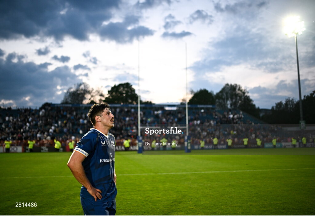 11 May 2024; Jimmy O'Brien of Leinster after his side's victory in the United Rugby Championship match between Leinster and Ospreys at the RDS Arena in Dublin. Photo by Harry Murphy/Sportsfile