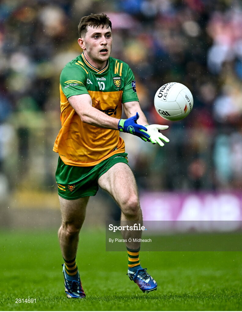 12 May 2024; Shane O'Donnell of Donegal during the Ulster GAA Football Senior Championship final match between Armagh and Donegal at St Tiernach's Park in Clones, Monaghan. Photo by Piaras Ó Mídheach/Sportsfile