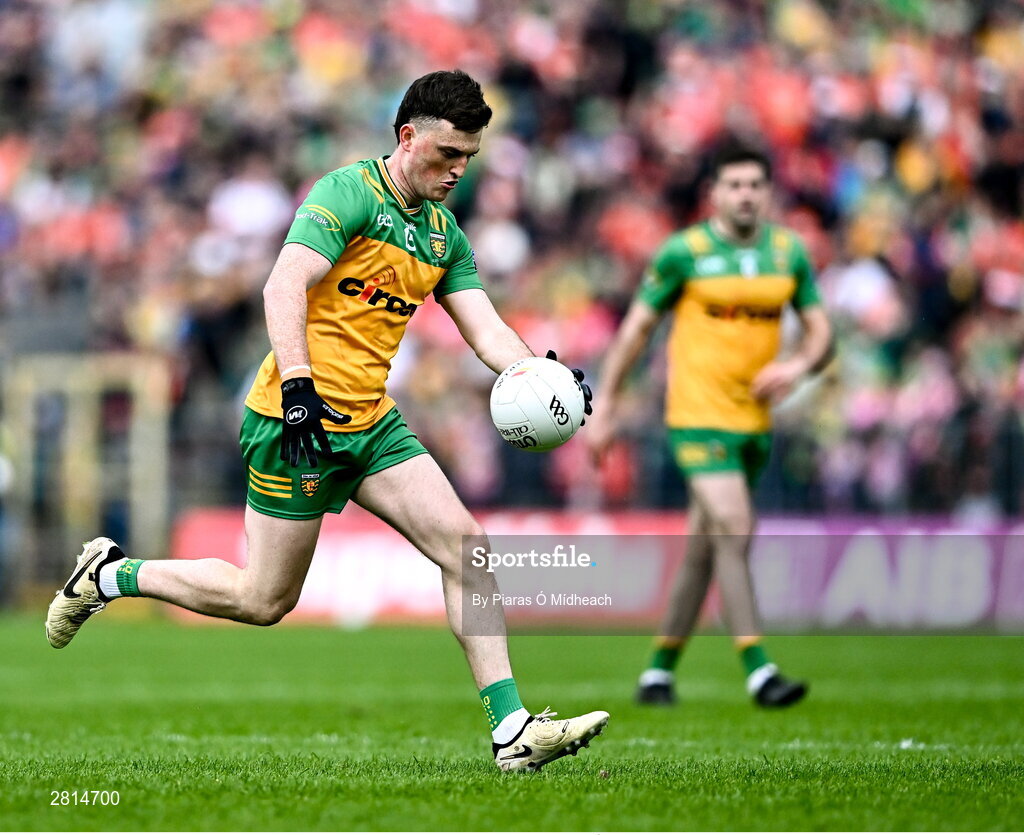 12 May 2024; Niall O'Donnell of Donegal during the Ulster GAA Football Senior Championship final match between Armagh and Donegal at St Tiernach's Park in Clones, Monaghan. Photo by Piaras Ó Mídheach/Sportsfile