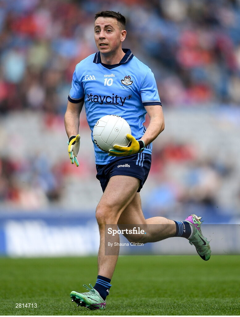 12 May 2024; Cormac Costello of Dublin during the Leinster GAA Football Senior Championship final match between Dublin and Louth at Croke Park in Dublin. Photo by Shauna Clinton/Sportsfile