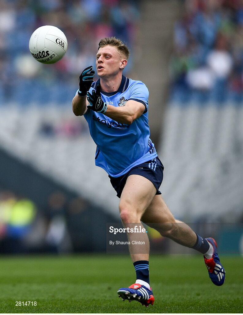 12 May 2024; Cian Murphy of Dublin during the Leinster GAA Football Senior Championship final match between Dublin and Louth at Croke Park in Dublin. Photo by Shauna Clinton/Sportsfile