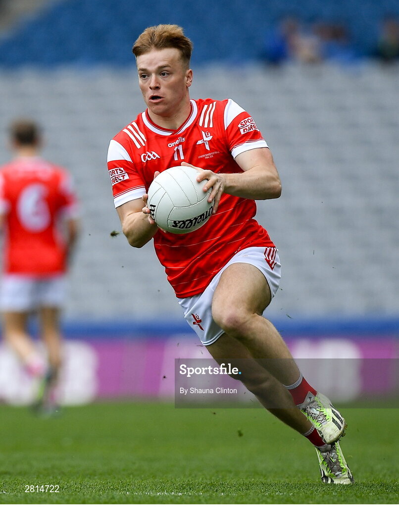 12 May 2024; Ciaran Keenan of Louth during the Leinster GAA Football Senior Championship final match between Dublin and Louth at Croke Park in Dublin. Photo by Shauna Clinton/Sportsfile