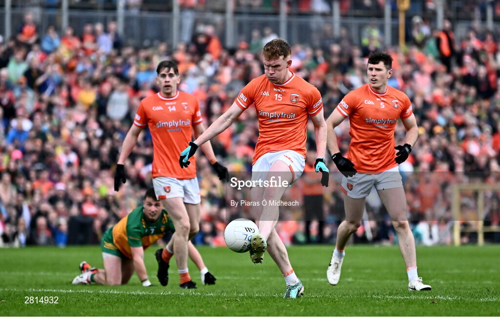 12 May 2024; Conor Turbitt of Armagh during the Ulster GAA Football Senior Championship final match between Armagh and Donegal at St Tiernach's Park in Clones, Monaghan. Photo by Piaras Ó Mídheach/Sportsfile