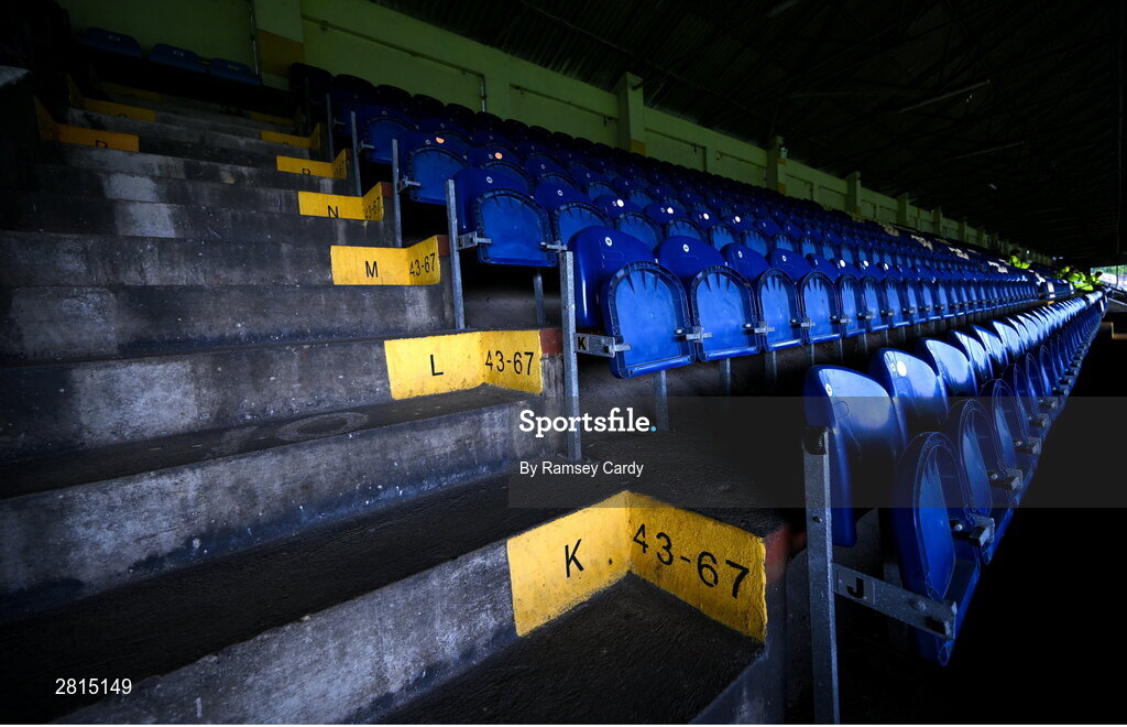 11 May 2024; A general view of the Anglesea Stand seating before the United Rugby Championship match between Leinster and Ospreys at the RDS Arena in Dublin. Photo by Ramsey Cardy/Sportsfile