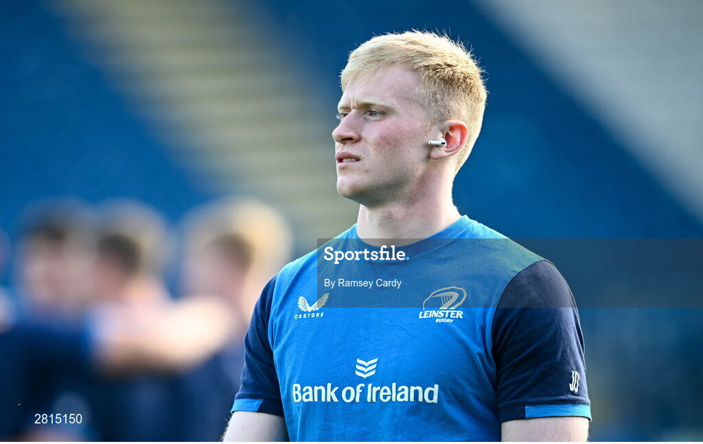 11 May 2024; Jamie Osborne of Leinster before the United Rugby Championship match between Leinster and Ospreys at the RDS Arena in Dublin. Photo by Ramsey Cardy/Sportsfile