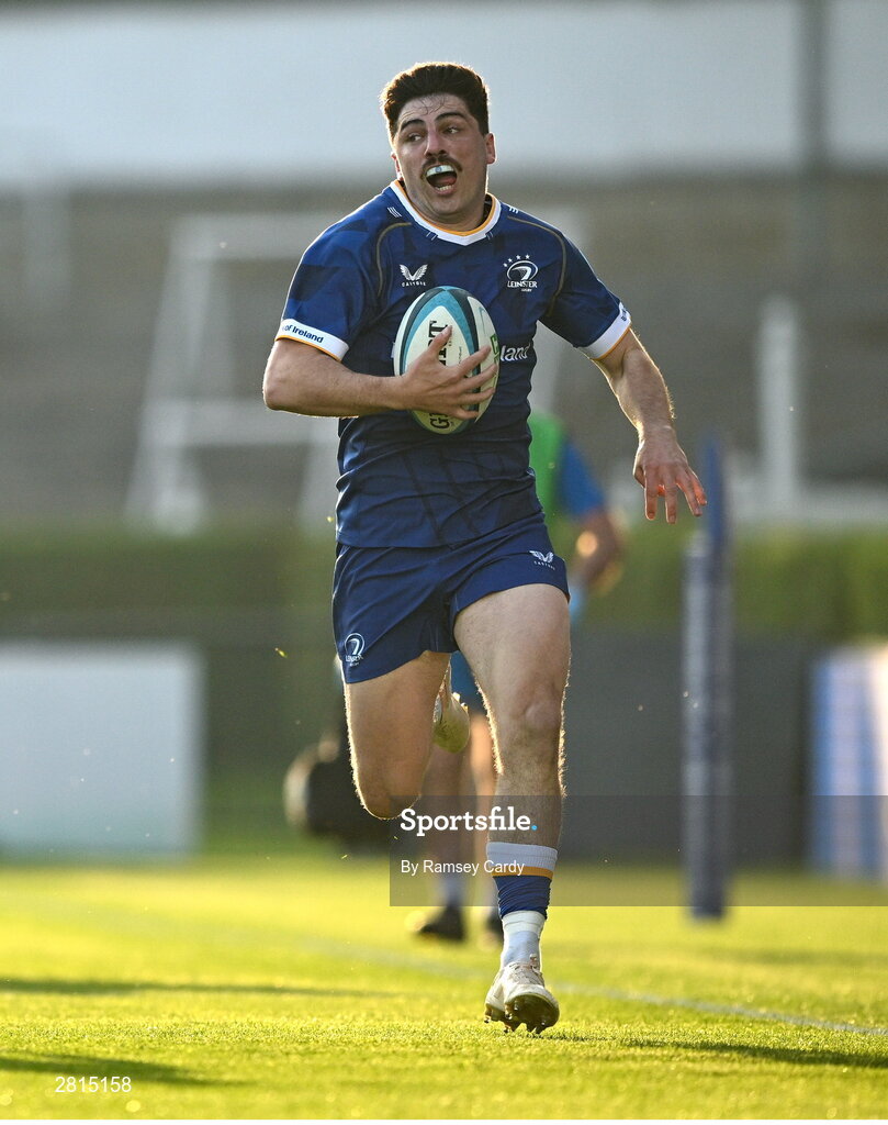 11 May 2024; Jimmy O'Brien of Leinster during the United Rugby Championship match between Leinster and Ospreys at the RDS Arena in Dublin. Photo by Ramsey Cardy/Sportsfile