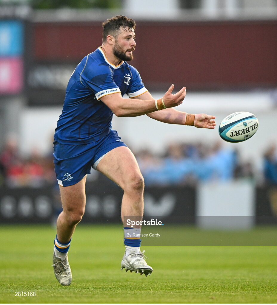 11 May 2024; Robbie Henshaw of Leinster during the United Rugby Championship match between Leinster and Ospreys at the RDS Arena in Dublin. Photo by Ramsey Cardy/Sportsfile