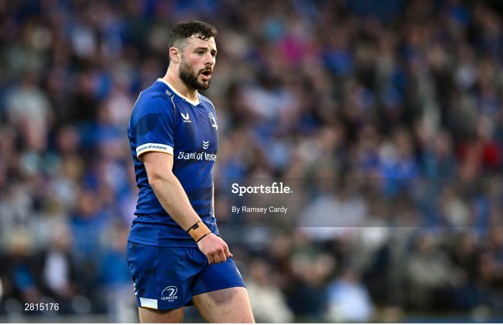 11 May 2024; Robbie Henshaw of Leinster during the United Rugby Championship match between Leinster and Ospreys at the RDS Arena in Dublin. Photo by Ramsey Cardy/Sportsfile
