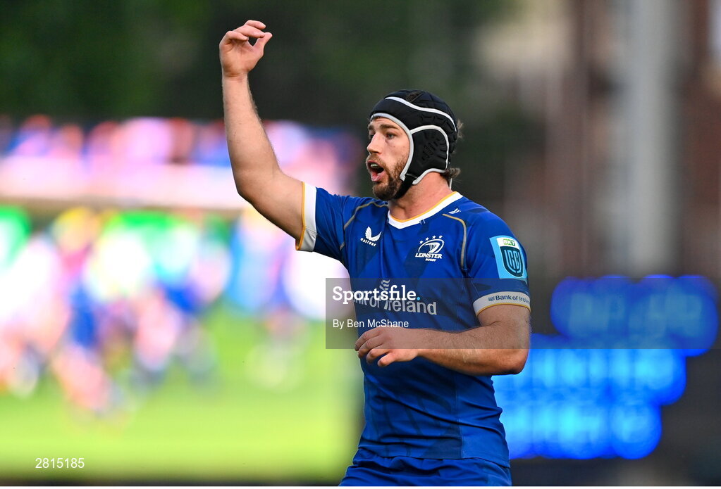 11 May 2024; Caelan Doris of Leinster during the United Rugby Championship match between Leinster and Ospreys at the RDS Arena in Dublin. Photo by Ben McShane/Sportsfile