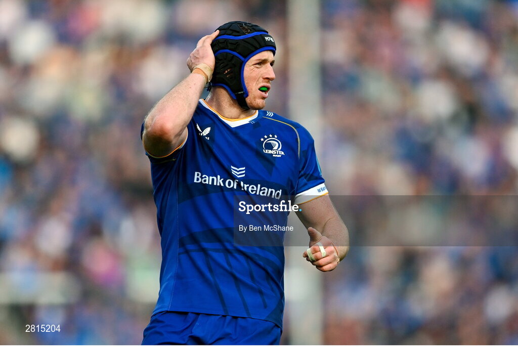 11 May 2024; Ryan Baird of Leinster during the United Rugby Championship match between Leinster and Ospreys at the RDS Arena in Dublin. Photo by Ben McShane/Sportsfile