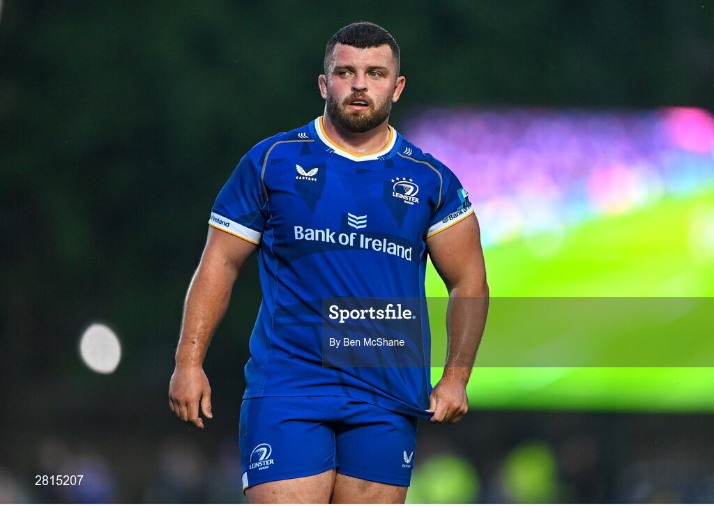11 May 2024; Michael Milne of Leinster during the United Rugby Championship match between Leinster and Ospreys at the RDS Arena in Dublin. Photo by Ben McShane/Sportsfile