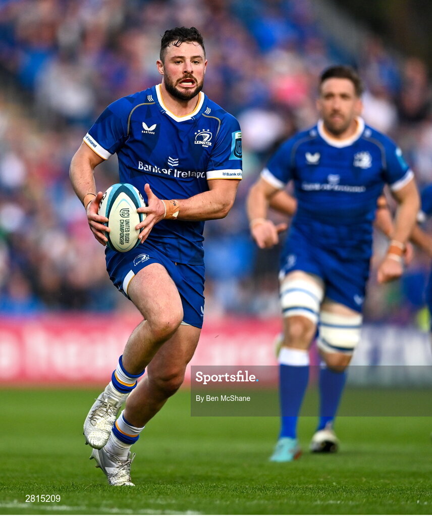 11 May 2024; Robbie Henshaw of Leinster during the United Rugby Championship match between Leinster and Ospreys at the RDS Arena in Dublin. Photo by Ben McShane/Sportsfile