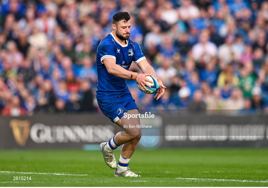 11 May 2024; Robbie Henshaw of Leinster during the United Rugby Championship match between Leinster and Ospreys at the RDS Arena in Dublin. Photo by Ben McShane/Sportsfile