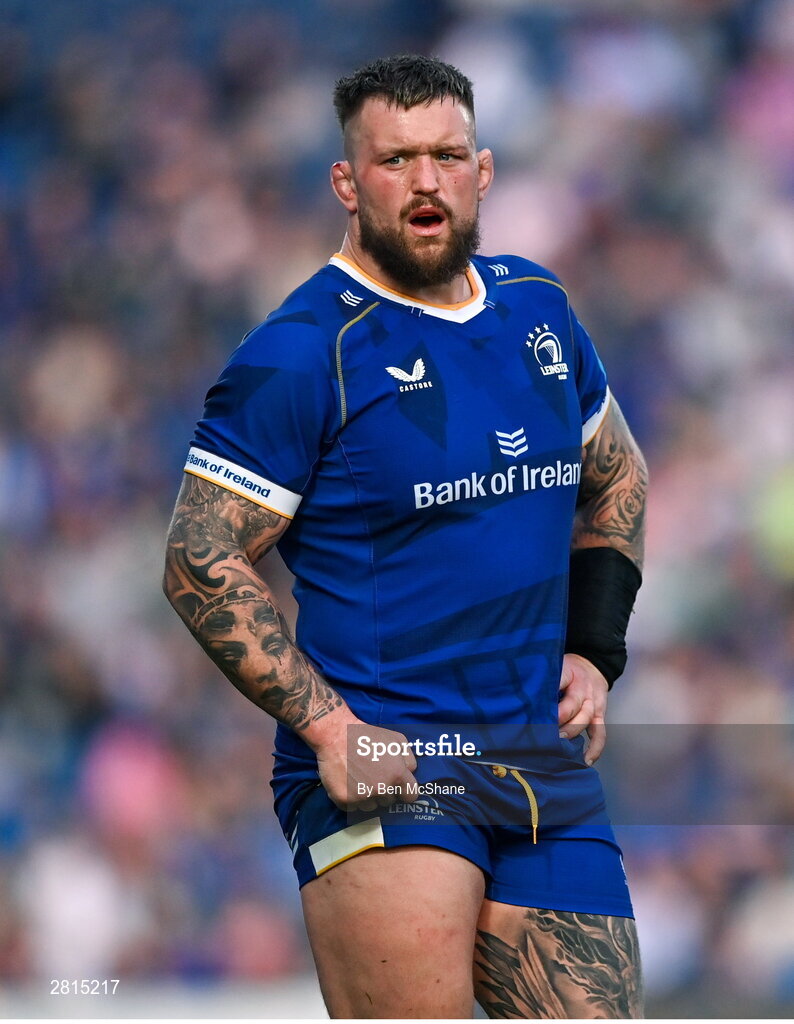 11 May 2024; Andrew Porter of Leinster during the United Rugby Championship match between Leinster and Ospreys at the RDS Arena in Dublin. Photo by Ben McShane/Sportsfile