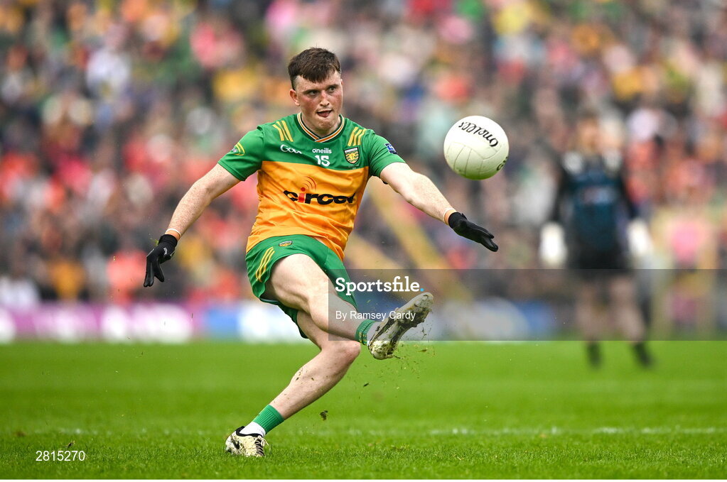 12 May 2024; Niall O'Donnell of Donegal during the Ulster GAA Football Senior Championship final match between Armagh and Donegal at St Tiernach's Park in Clones, Monaghan. Photo by Ramsey Cardy/Sportsfile