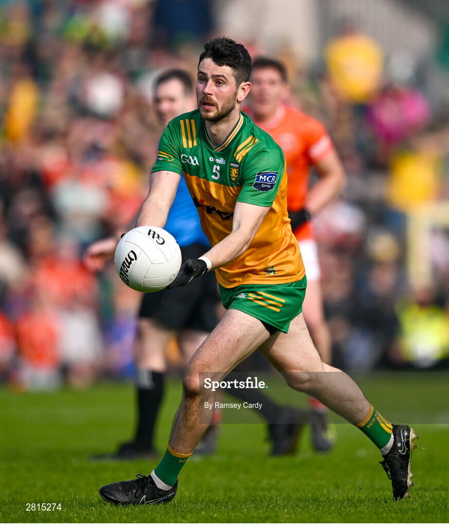 12 May 2024; Ryan McHugh of Donegal during the Ulster GAA Football Senior Championship final match between Armagh and Donegal at St Tiernach's Park in Clones, Monaghan. Photo by Ramsey Cardy/Sportsfile