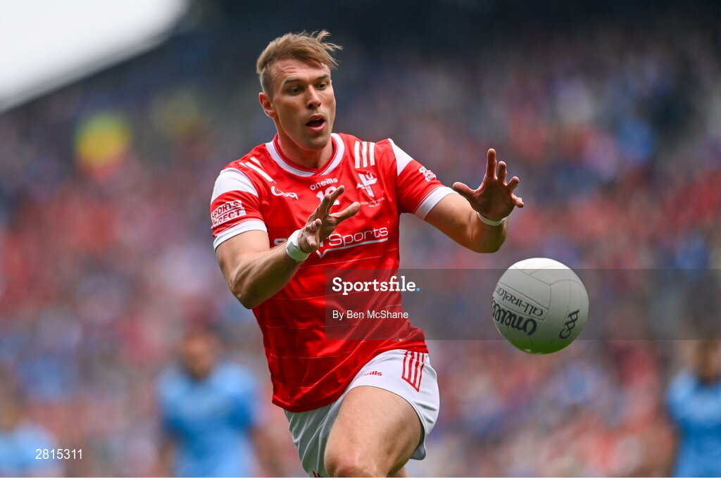 12 May 2024; Conor Grimes of Louth during the Leinster GAA Football Senior Championship final match between Dublin and Louth at Croke Park in Dublin. Photo by Ben McShane/Sportsfile
