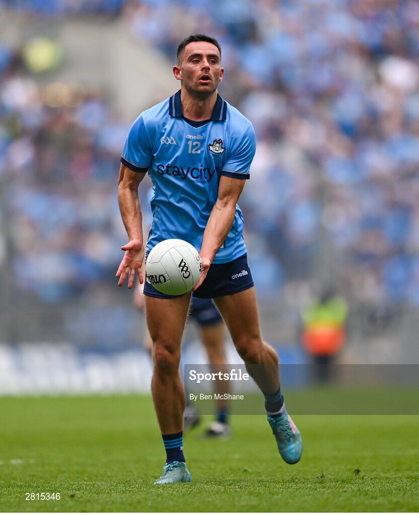12 May 2024; Niall Scully of Dublin during the Leinster GAA Football Senior Championship final match between Dublin and Louth at Croke Park in Dublin. Photo by Ben McShane/Sportsfile