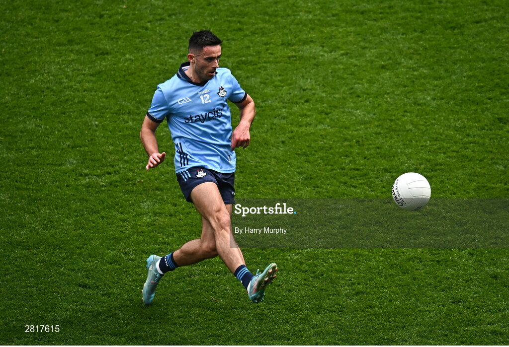 12 May 2024; Niall Scully of Dublin during the Leinster GAA Football Senior Championship final match between Dublin and Louth at Croke Park in Dublin. Photo by Harry Murphy/Sportsfile