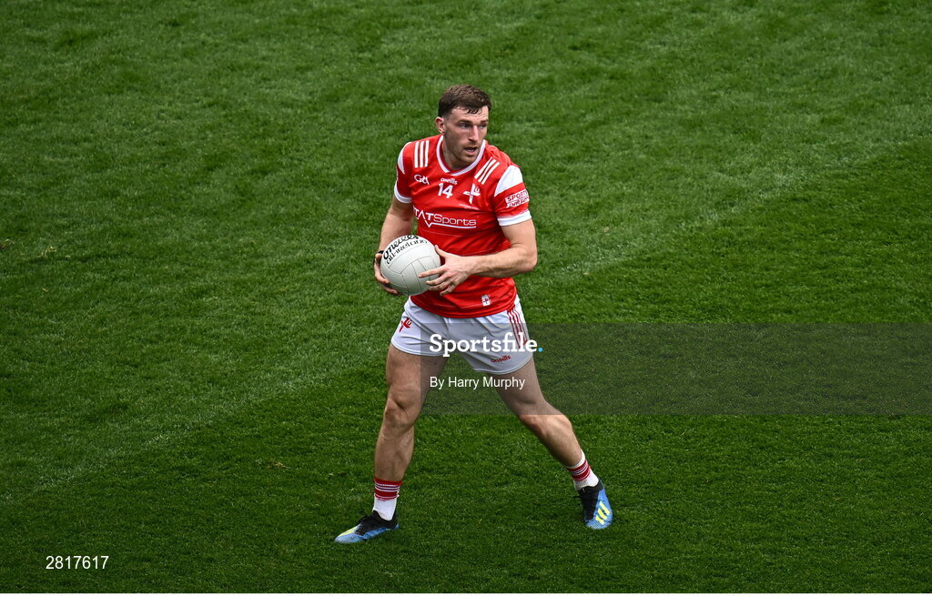 12 May 2024; Sam Mulroy of Louth during the Leinster GAA Football Senior Championship final match between Dublin and Louth at Croke Park in Dublin. Photo by Harry Murphy/Sportsfile