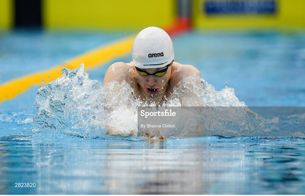 23 May 2024; Jack Kelly of ESB-IR competes in the Men's 100m Breaststroke Heats during day two of the Ireland Olympic Swimming Trials at the National Aquatic Centre on the Sport Ireland Campus in Dublin. Photo by Shauna Clinton/Sportsfile