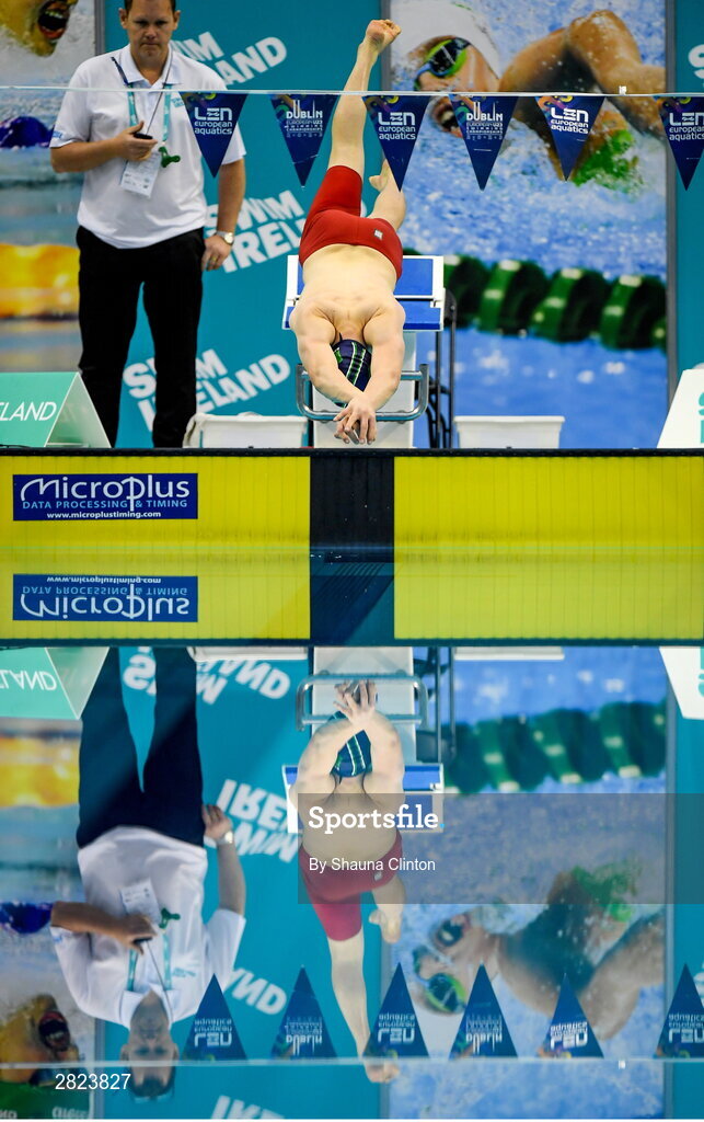 23 May 2024; Cathal O'Brien of New Ross Swimming Club competes in the Men's 100m Breaststroke Heats during day two of the Ireland Olympic Swimming Trials at the National Aquatic Centre on the Sport Ireland Campus in Dublin. Photo by Shauna Clinton/Sportsfile