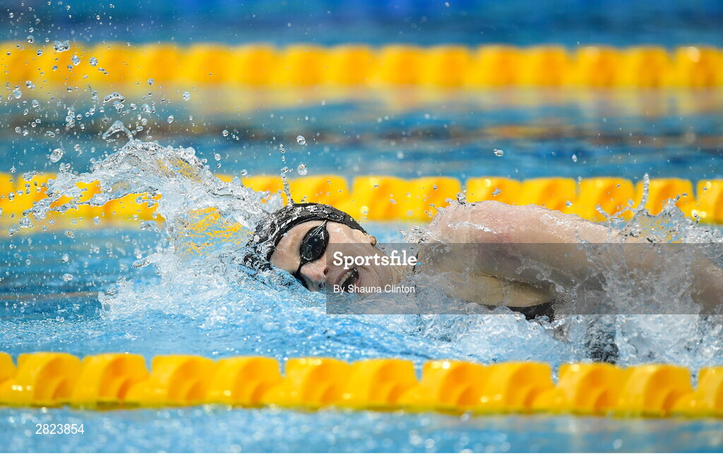23 May 2024; Danielle Hill of Larne Swimming Club competes in the Women's 100m Freestyle Heats during day two of the Ireland Olympic Swimming Trials at the National Aquatic Centre on the Sport Ireland Campus in Dublin. Photo by Shauna Clinton/Sportsfile
