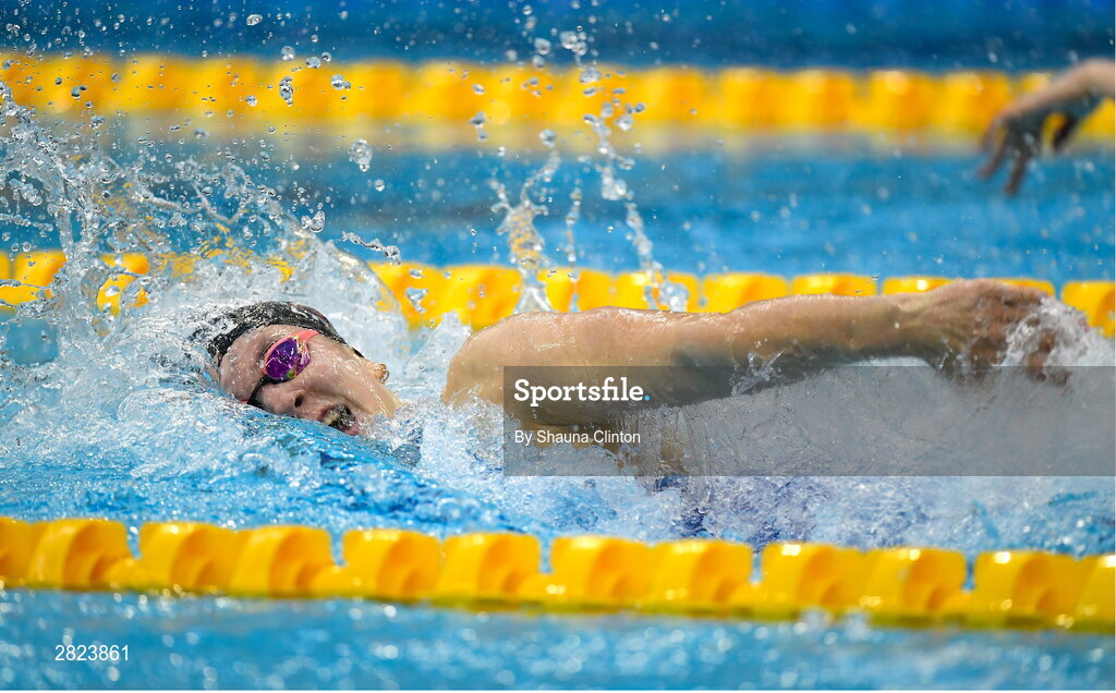 23 May 2024; Grace Davison of Ards Swimming Club competes in the Women's 100m Freestyle Heats during day two of the Ireland Olympic Swimming Trials at the National Aquatic Centre on the Sport Ireland Campus in Dublin. Photo by Shauna Clinton/Sportsfile