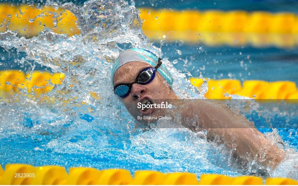 23 May 2024; Rory Hanley of TITAN-ZZ competes in the Men's 50m Freestyle Heats during day two of the Ireland Olympic Swimming Trials at the National Aquatic Centre on the Sport Ireland Campus in Dublin. Photo by Shauna Clinton/Sportsfile