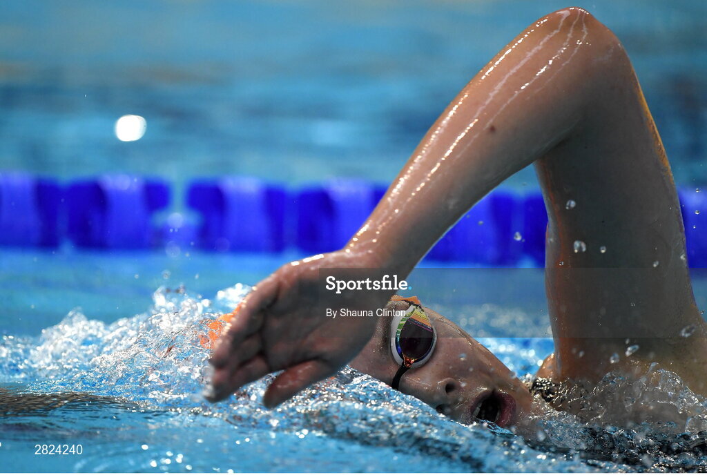 23 May 2024; Nessa Godden of Kilkenny Swimming Club competes in the Women's 1500m Freestyle Final during day two of the Ireland Olympic Swimming Trials at the National Aquatic Centre on the Sport Ireland Campus in Dublin. Photo by Shauna Clinton/Sportsfile
