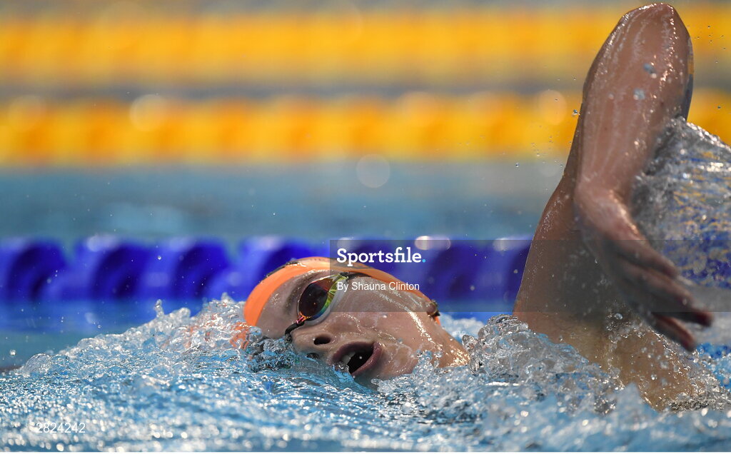 23 May 2024; Nessa Godden of Kilkenny Swimming Club competes in the Women's 1500m Freestyle Final during day two of the Ireland Olympic Swimming Trials at the National Aquatic Centre on the Sport Ireland Campus in Dublin. Photo by Shauna Clinton/Sportsfile