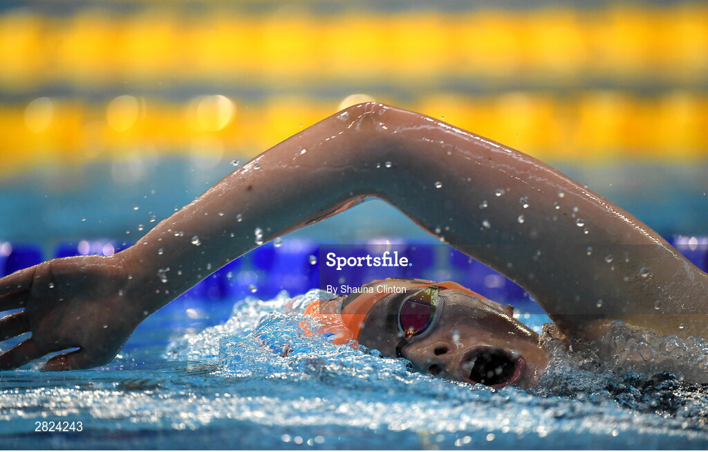 23 May 2024; Nessa Godden of Kilkenny Swimming Club competes in the Women's 1500m Freestyle Final during day two of the Ireland Olympic Swimming Trials at the National Aquatic Centre on the Sport Ireland Campus in Dublin. Photo by Shauna Clinton/Sportsfile
