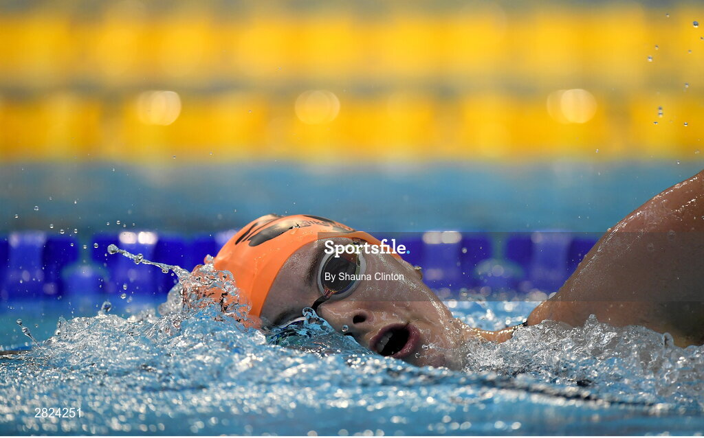 23 May 2024; Nessa Godden of Kilkenny Swimming Club competes in the Women's 1500m Freestyle Finals during day two of the Ireland Olympic Swimming Trials at the National Aquatic Centre on the Sport Ireland Campus in Dublin. Photo by Shauna Clinton/Sportsfile