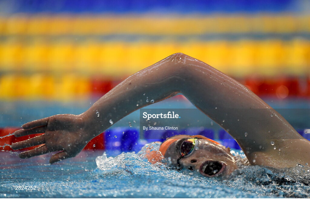 23 May 2024; Nessa Godden of Kilkenny Swimming Club competes in the Women's 1500m Freestyle Finals during day two of the Ireland Olympic Swimming Trials at the National Aquatic Centre on the Sport Ireland Campus in Dublin. Photo by Shauna Clinton/Sportsfile