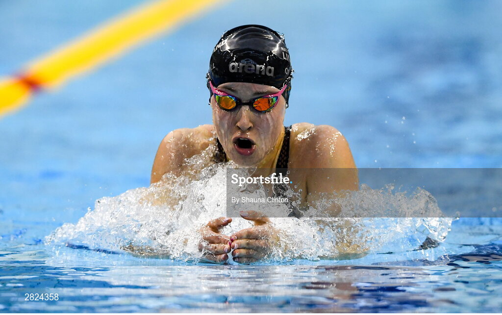 23 May 2024; Ellie McCarthy of Nat Centre Limerick Ards competes in the Women's 200m Individual Medley Finals during day two of the Ireland Olympic Swimming Trials at the National Aquatic Centre on the Sport Ireland Campus in Dublin. Photo by Shauna Clinton/Sportsfile