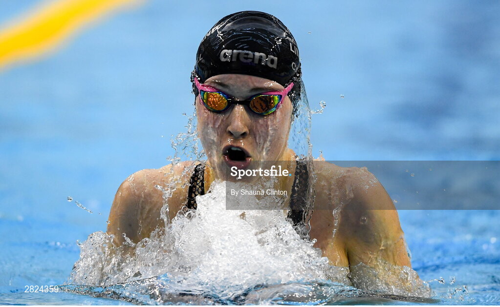 23 May 2024; Ellie McCarthy of Nat Centre Limerick Ards competes in the Women's 200m Individual Medley Finals during day two of the Ireland Olympic Swimming Trials at the National Aquatic Centre on the Sport Ireland Campus in Dublin. Photo by Shauna Clinton/Sportsfile