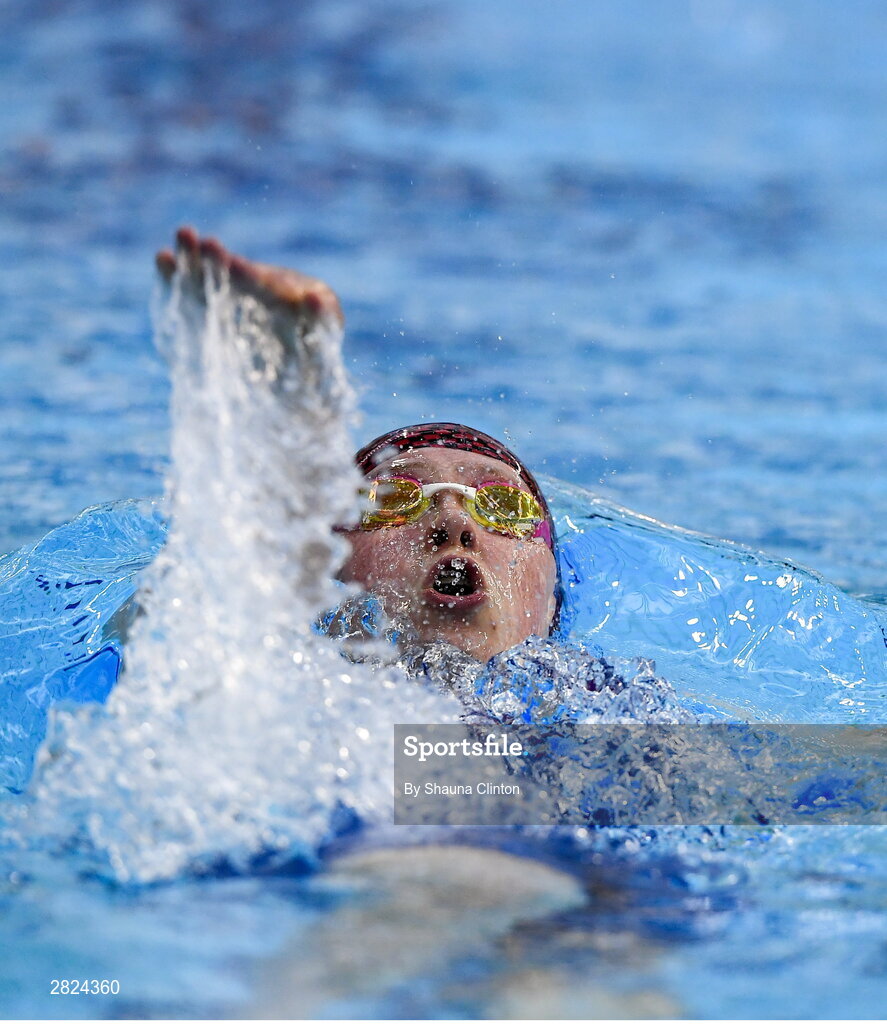 23 May 2024; Niamh Connery of Shark Swimming Club competes in the Women's 200m Individual Medley Finals during day two of the Ireland Olympic Swimming Trials at the National Aquatic Centre on the Sport Ireland Campus in Dublin. Photo by Shauna Clinton/Sportsfile