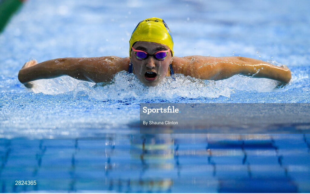 23 May 2024; Ava Jones of Portmarnock competes in the Women's 100m Individual Medley Finals during day two of the Ireland Olympic Swimming Trials at the National Aquatic Centre on the Sport Ireland Campus in Dublin. Photo by Shauna Clinton/Sportsfile
