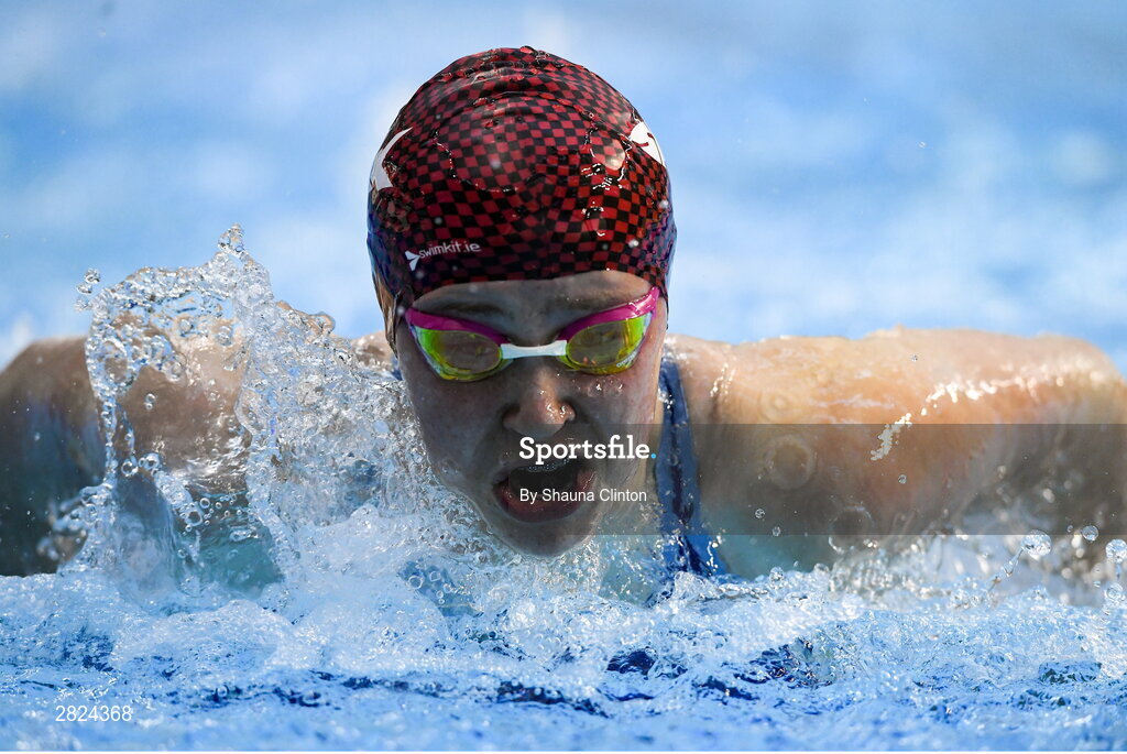 23 May 2024; Niamh Connery of Shark Swimming Club competes in the Women's 200m Individual Medley Finals during day two of the Ireland Olympic Swimming Trials at the National Aquatic Centre on the Sport Ireland Campus in Dublin. Photo by Shauna Clinton/Sportsfile