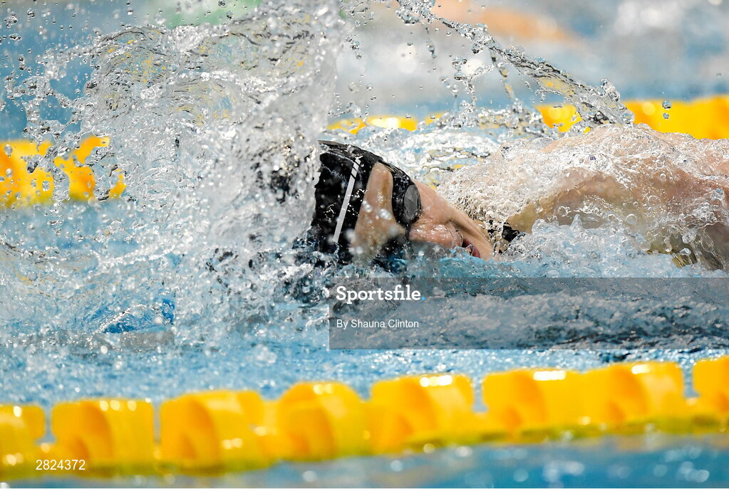 23 May 2024; Danielle Hill of Larne Swimming Club competes in the Women's 100m Freestyle Finals during day two of the Ireland Olympic Swimming Trials at the National Aquatic Centre on the Sport Ireland Campus in Dublin. Photo by Shauna Clinton/Sportsfile