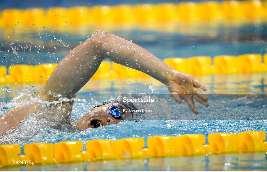 23 May 2024; Cormac Rynn of National Centre Dublin competes in the Men's 200m Freestyle Finals during day two of the Ireland Olympic Swimming Trials at the National Aquatic Centre on the Sport Ireland Campus in Dublin. Photo by Shauna Clinton/Sportsfile