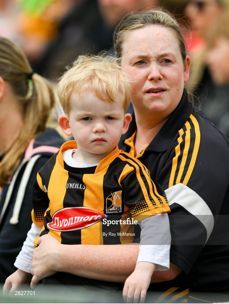 26 May 2024; A young Kilkenny supporter  during the Leinster GAA Hurling Senior Championship Round 5 match between Kilkenny and Wexford at UPMC Nowlan Park in Kilkenny. Photo by Ray McManus/Sportsfile