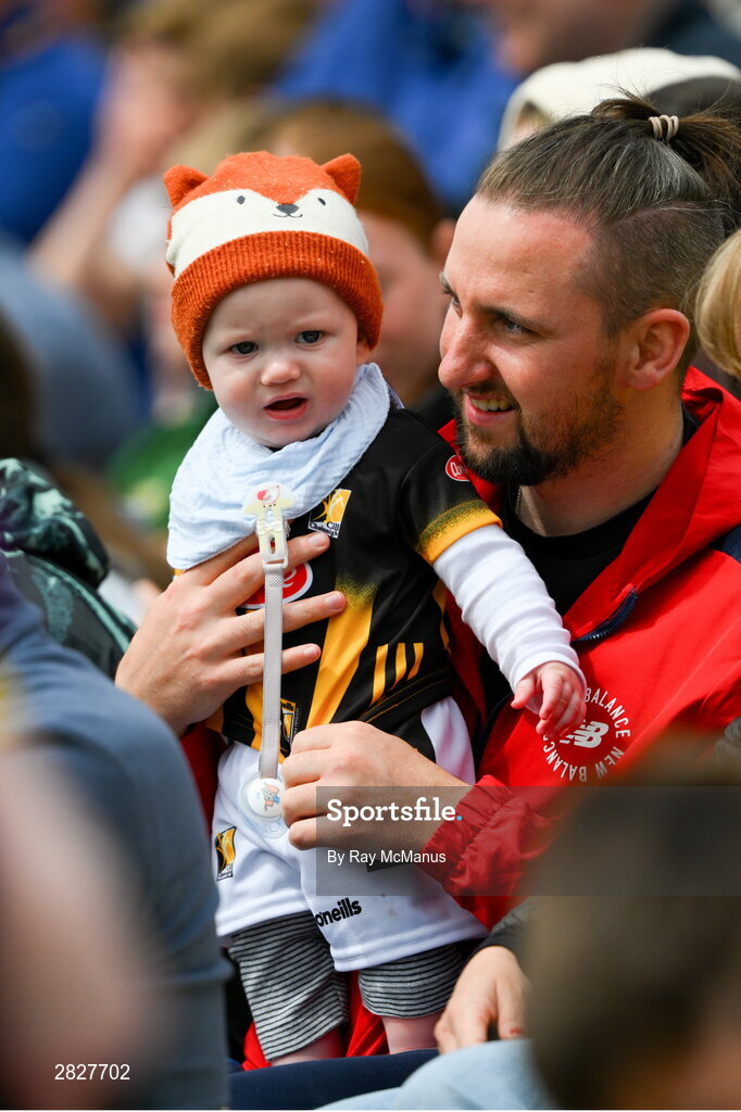 26 May 2024; A young Kilkenny supporter  during the Leinster GAA Hurling Senior Championship Round 5 match between Kilkenny and Wexford at UPMC Nowlan Park in Kilkenny. Photo by Ray McManus/Sportsfile