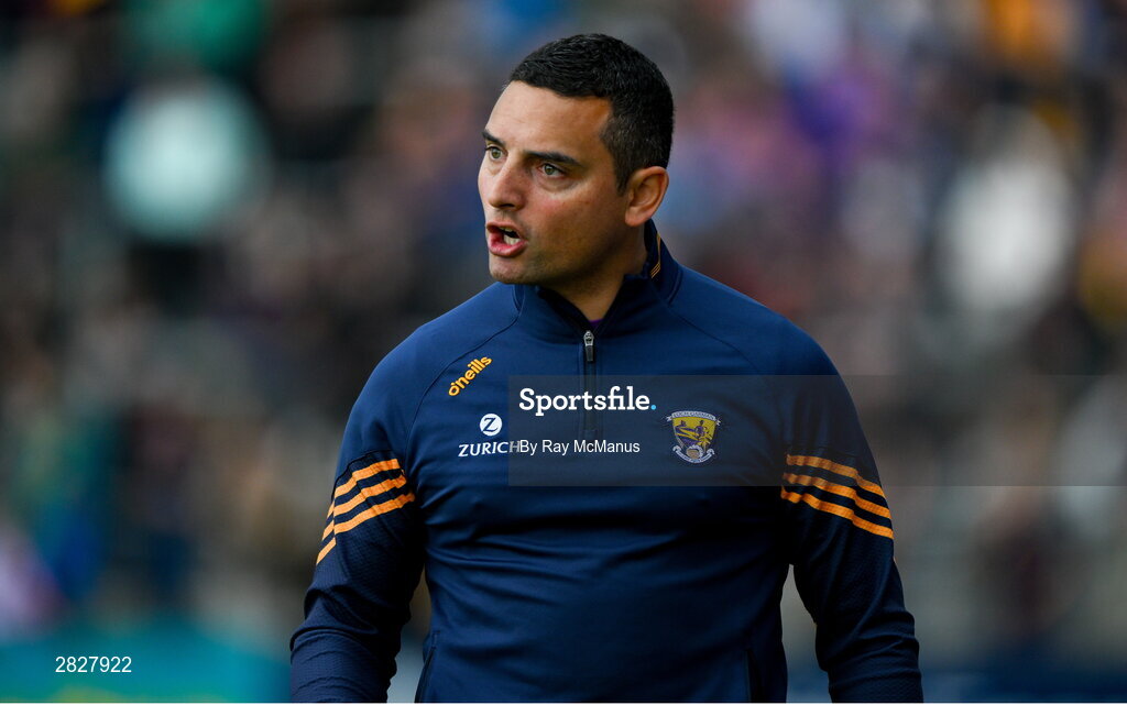26 May 2024; Wexford manager Keith Rossiter near the end of the Leinster GAA Hurling Senior Championship Round 5 match between Kilkenny and Wexford at UPMC Nowlan Park in Kilkenny. Photo by Ray McManus/Sportsfile
