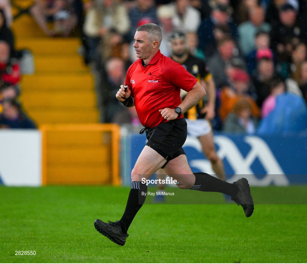 26 May 2024; Referee Liam Gordon during the Leinster GAA Hurling Senior Championship Round 5 match between Kilkenny and Wexford at UPMC Nowlan Park in Kilkenny. Photo by Ray McManus/Sportsfile