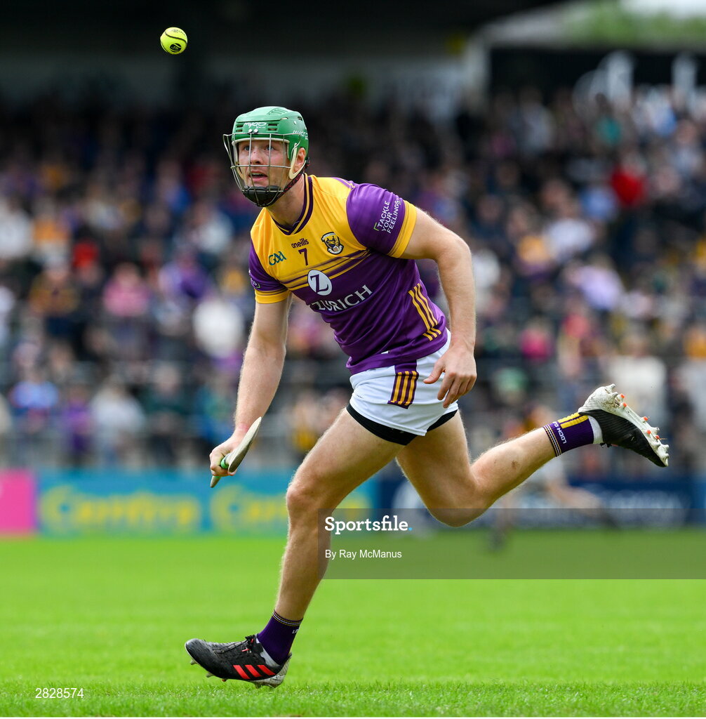 26 May 2024; Matthew O'Hanlon of Wexford during the Leinster GAA Hurling Senior Championship Round 5 match between Kilkenny and Wexford at UPMC Nowlan Park in Kilkenny. Photo by Ray McManus/Sportsfile