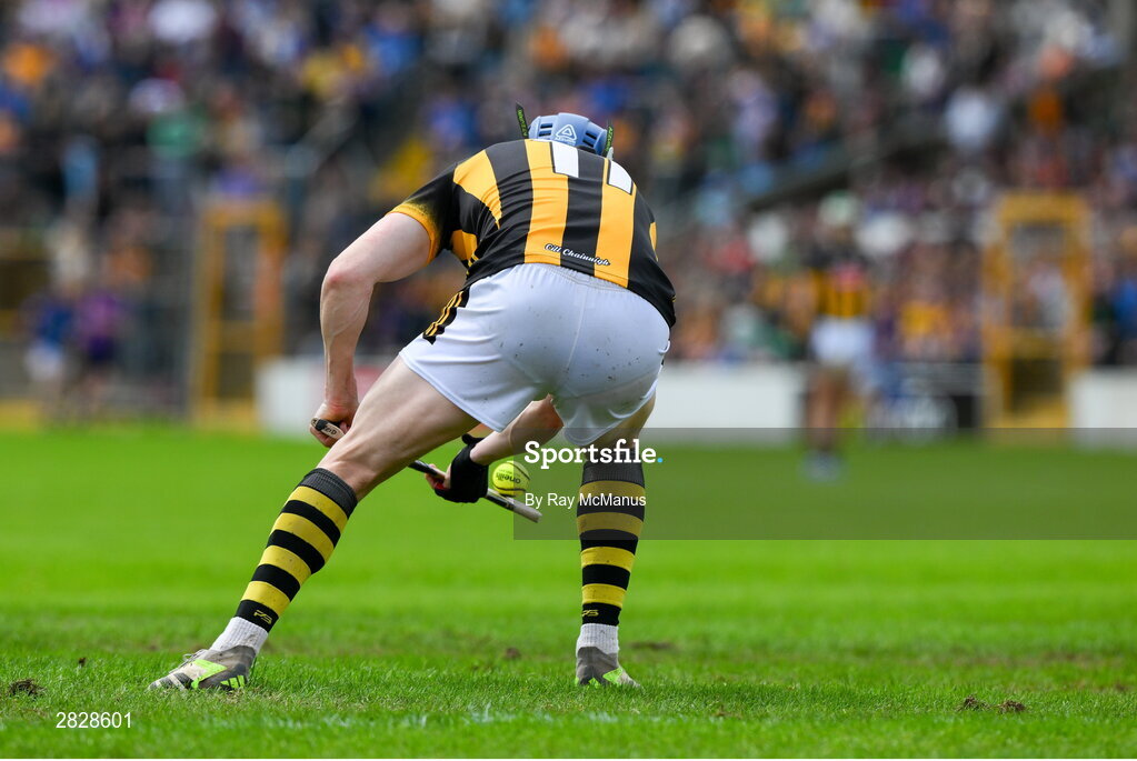 26 May 2024; TJ Reid of Kilkenny, scores one of his points in his 1-13total, during the Leinster GAA Hurling Senior Championship Round 5 match between Kilkenny and Wexford at UPMC Nowlan Park in Kilkenny. Photo by Ray McManus/Sportsfile